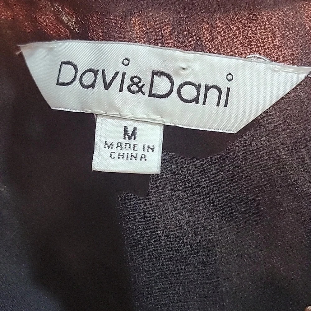 Davi & Dani Leopard Print Flowy Crinkle Lacey Blo… - image 7